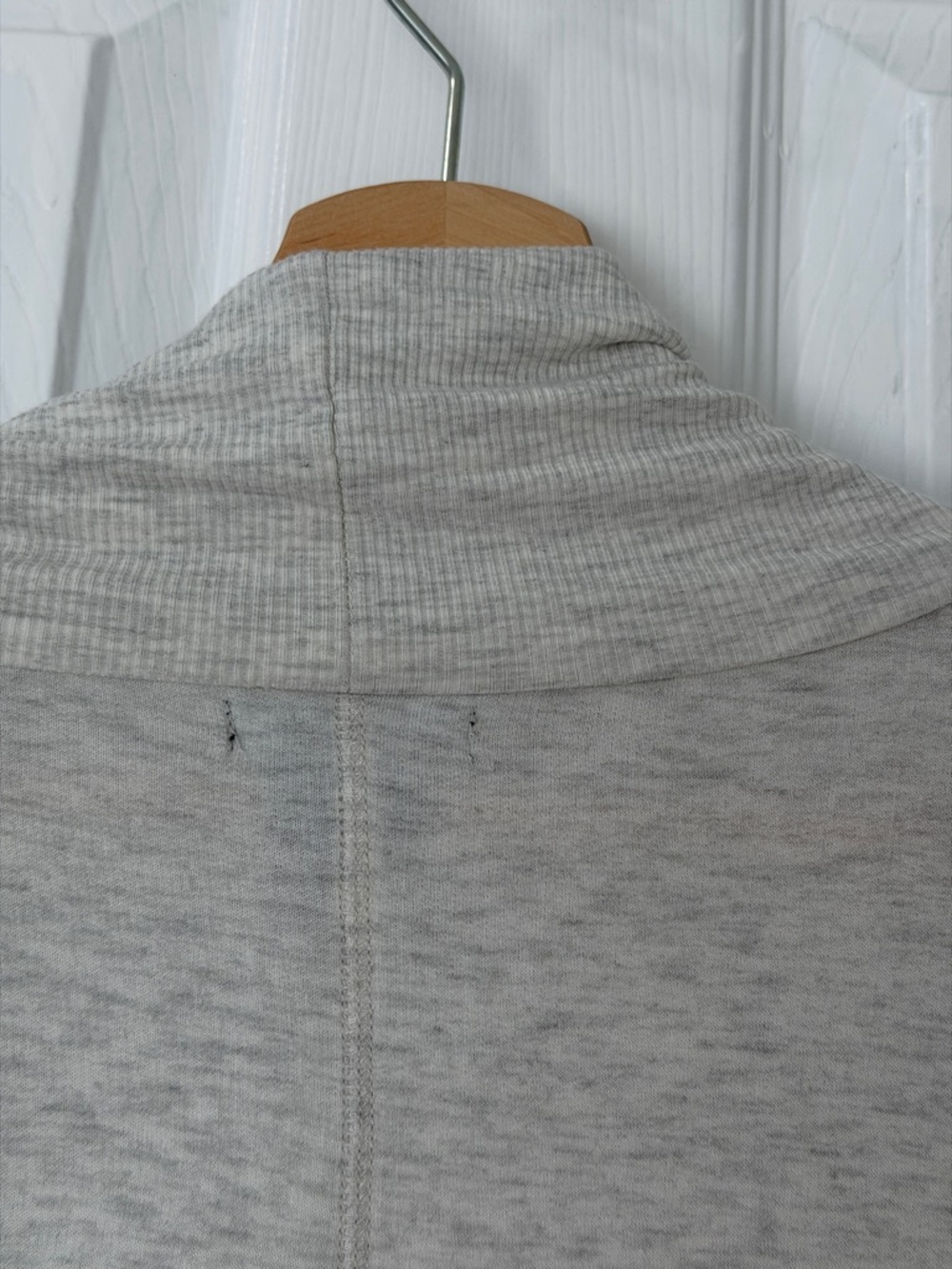 Soft Draped Cardigan in Light Heather Cream - Picture 12 of 12